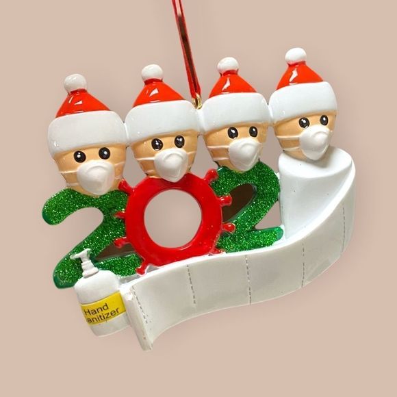 🆕 2020 Covid Ornament - 4 Heads - Picture 1 of 5